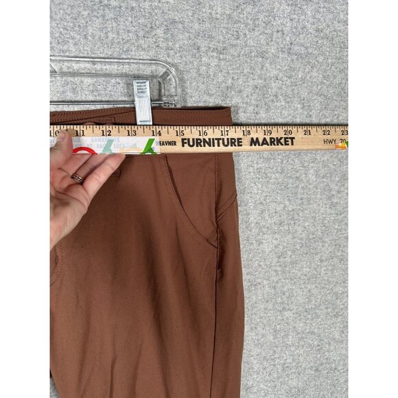 PrAna Womens 12 TALL Outdoor Pants Burnt Orange Stretch Tab Hems Drawstring - Picture 15 of 16